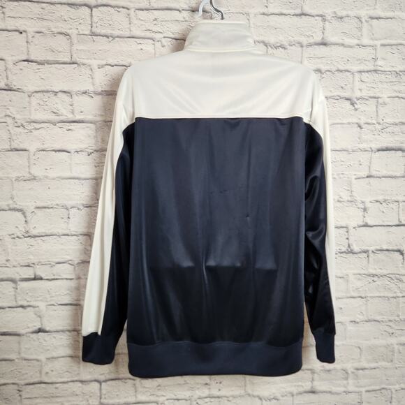 NordicTrack Jacket Mens Size Large Navy White Color Block Full Zip - Picture 2 of 14